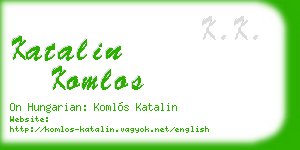katalin komlos business card